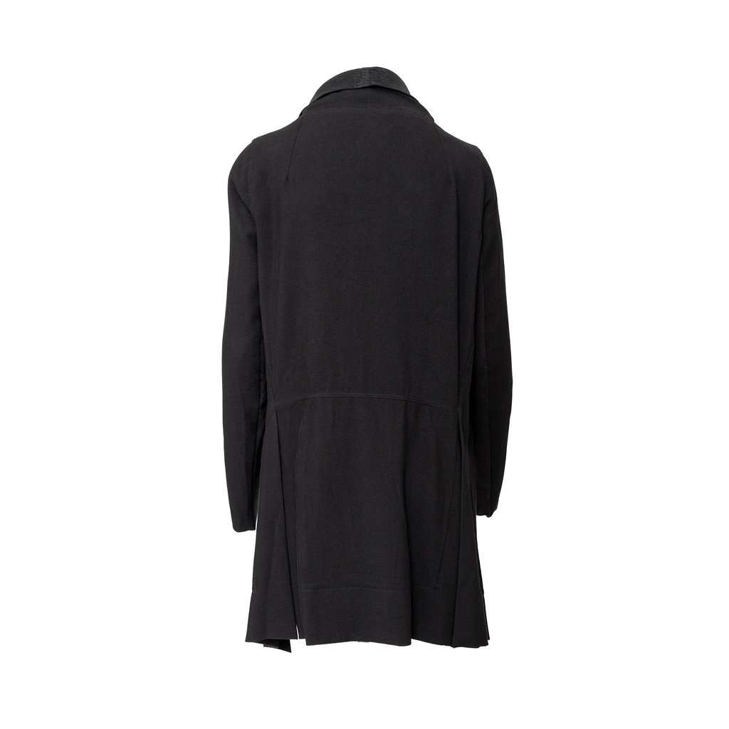 Rick Owens Asymmetrical Jacket - '10s Black Wool Good - Inside View