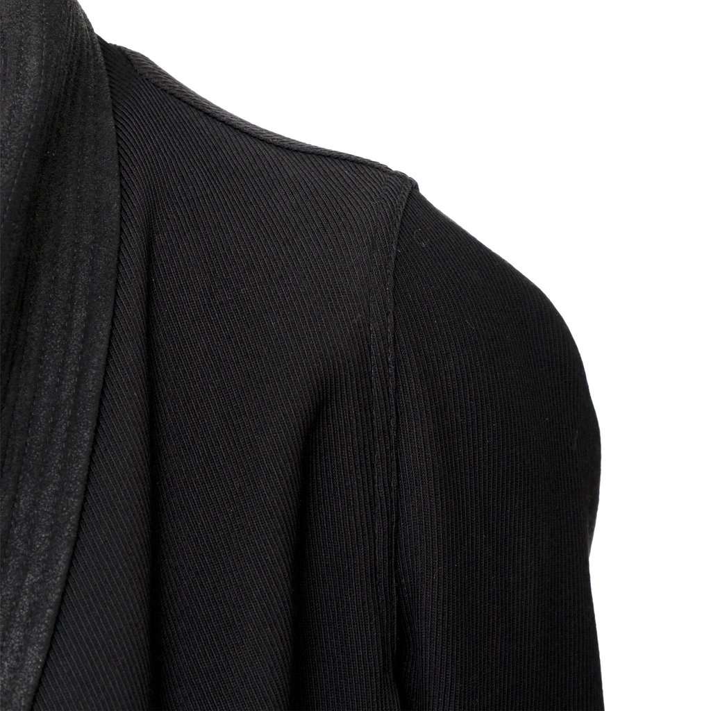 Rick Owens Asymmetrical Jacket - '10s Black Wool Good - Model View