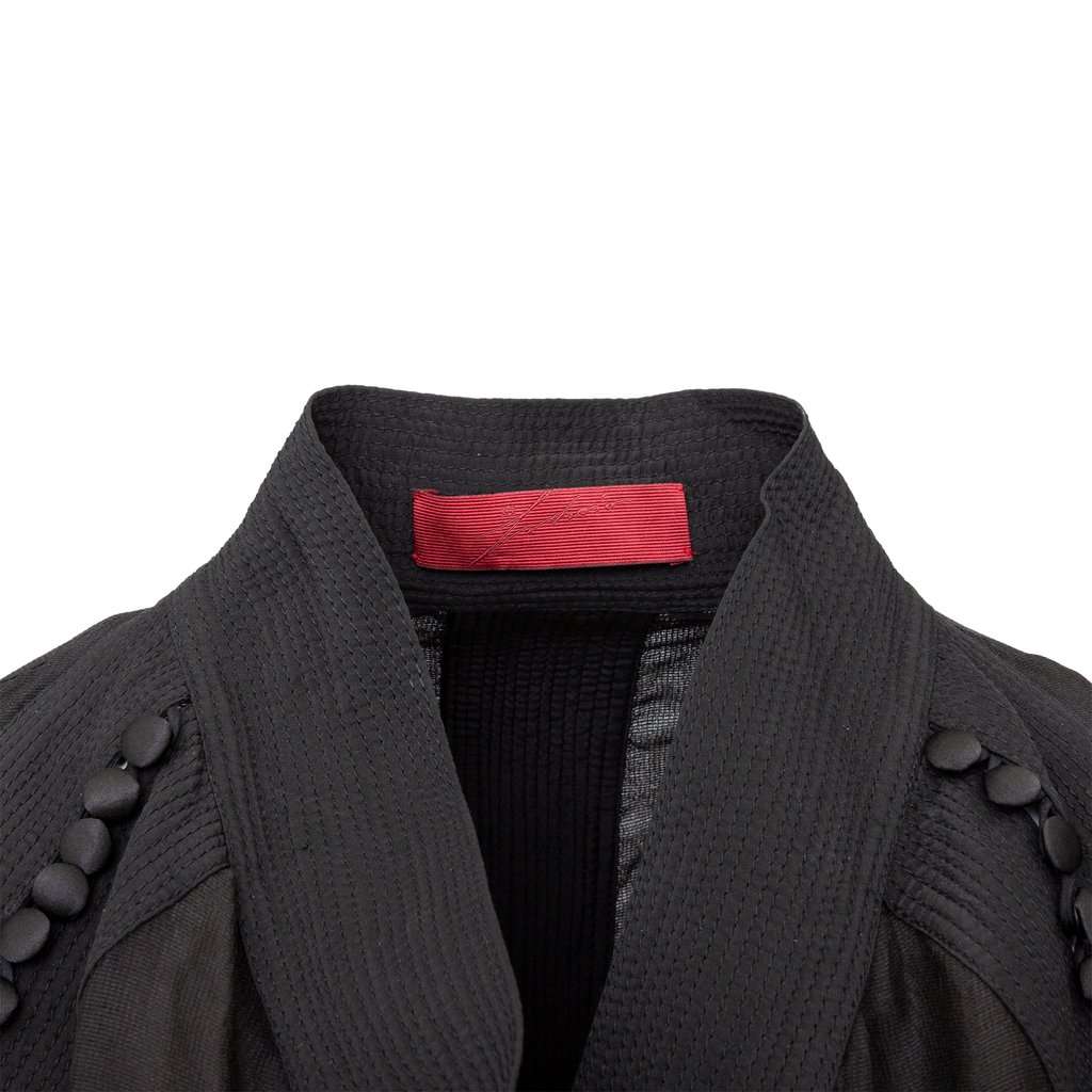 Unsigned Over Shirt - '10s Black Lace Good - Inside View
