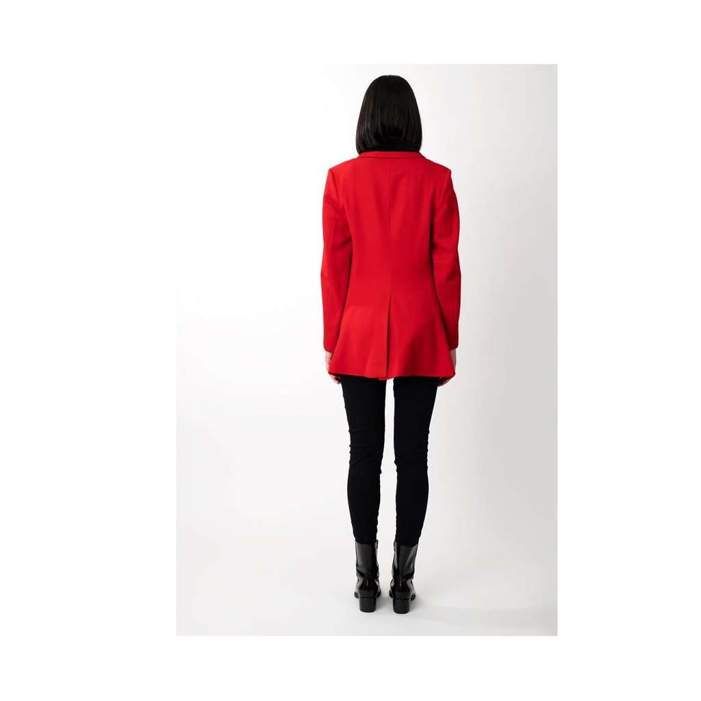 Vivienne Westwood Wool Coat - '90s Red Wool Good - Back View