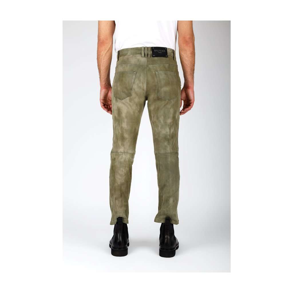 Balmain Green Biker Jeans - '10s Green Good - Inside View