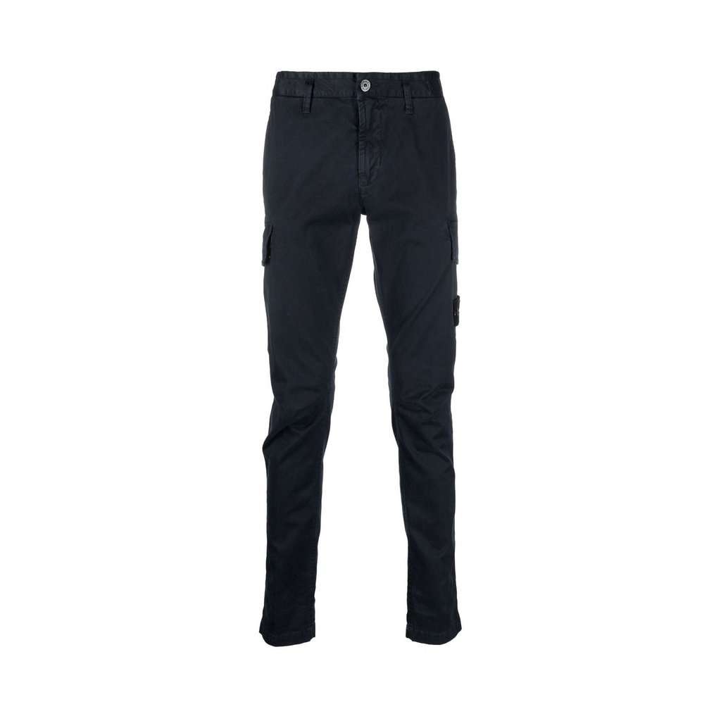 Stone Island Gabardine Cargo Pant - '20s Red Cotton Good - Front View