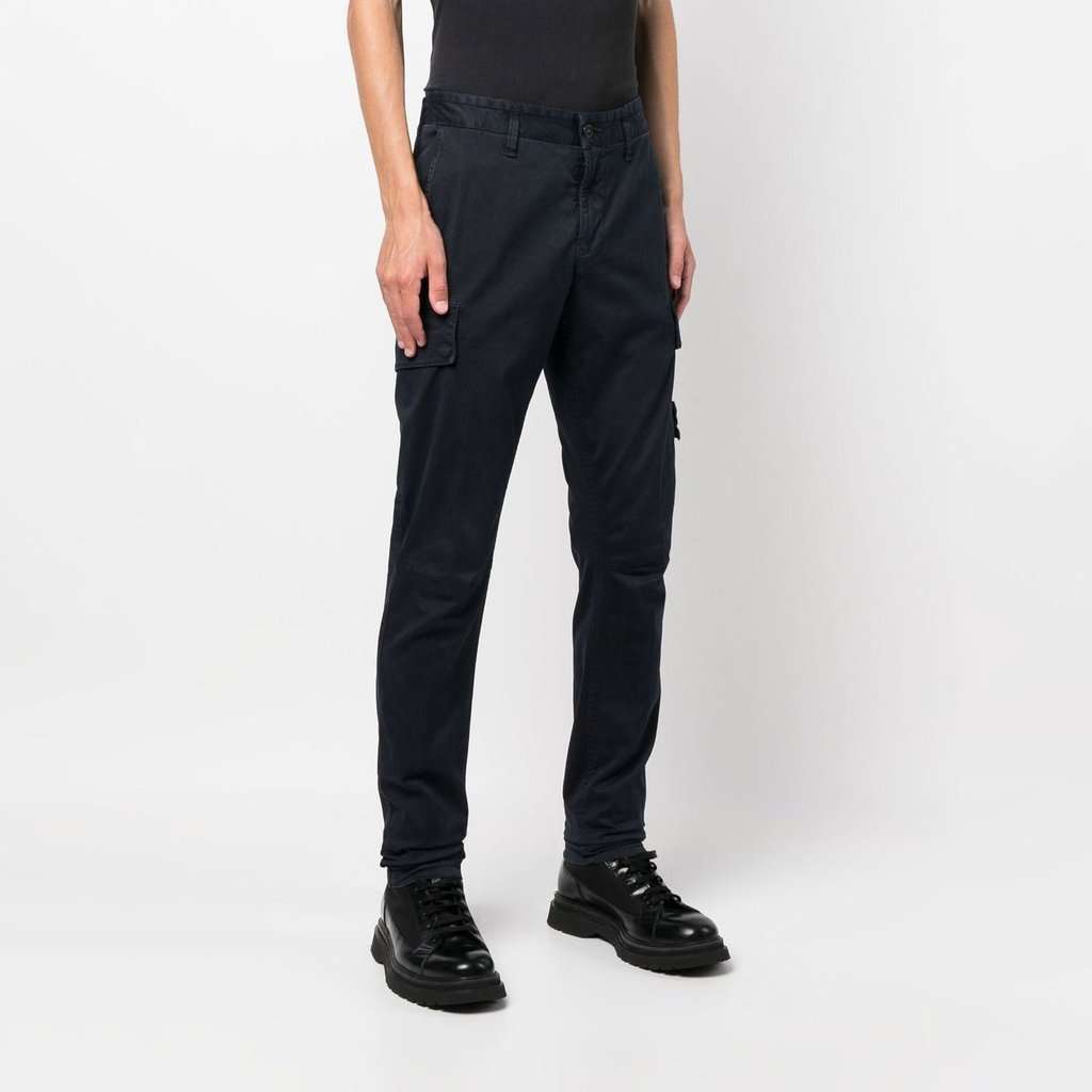 Stone Island Gabardine Cargo Pant - '20s Red Cotton Good - Inside View