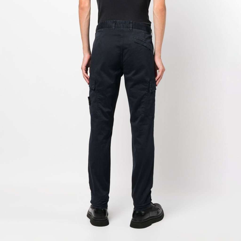 Stone Island Gabardine Cargo Pant - '20s Red Cotton Good - Model View