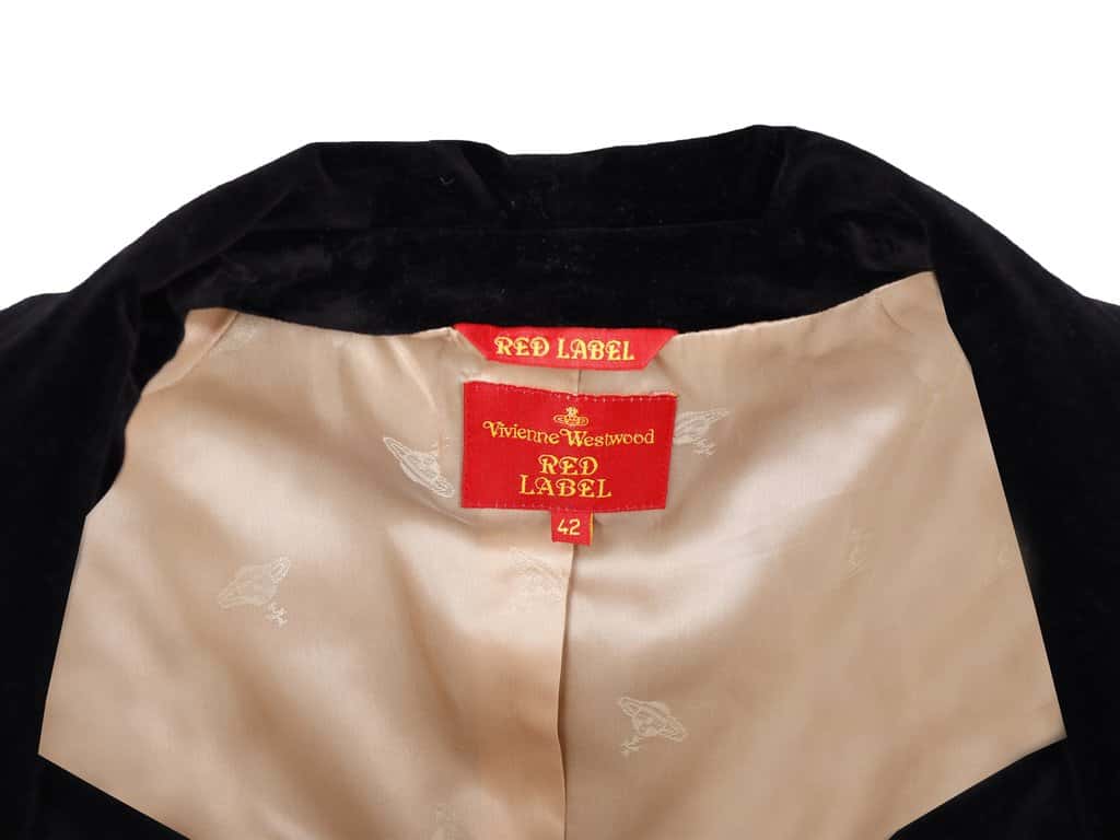 Vivienne Westwood Label Black Velvet Suit - '00s Black Velvet Good - Box View