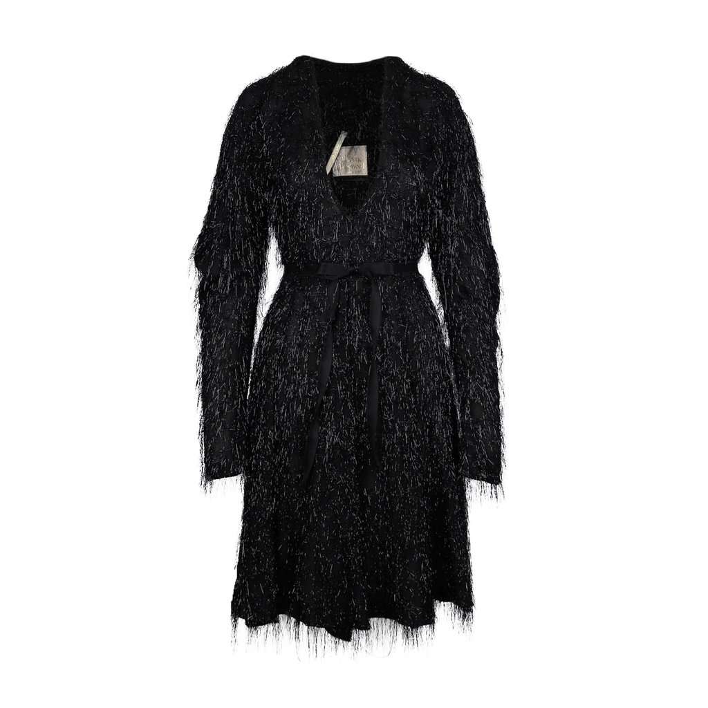 Vivienne Westwood Special Edition Glitter Fringe Dress - '90s Black Good - Front View