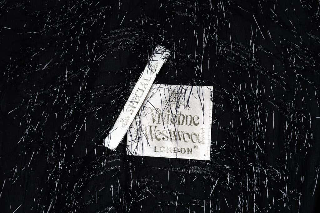 Vivienne Westwood Special Edition Glitter Fringe Dress - '90s Black Good - Model View