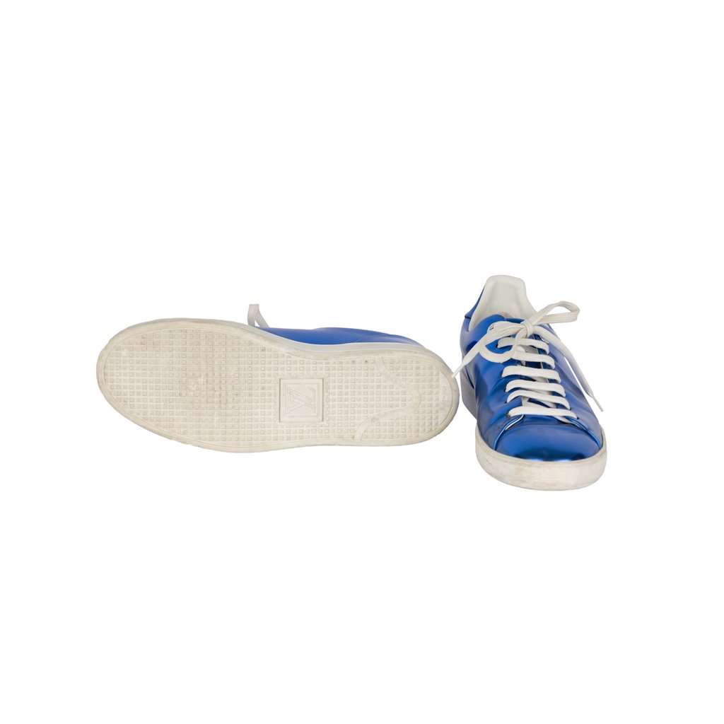 Louis Vuitton Metallic Blue Sneakers - '10s Blue Good - Box View