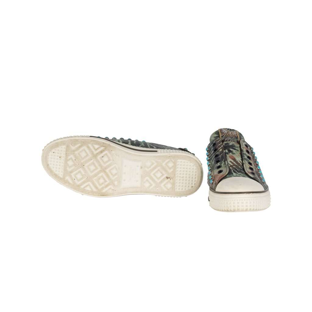 Valentino Rockstud Tie-dye Sneakers - '10s Red Lace Good - Box View