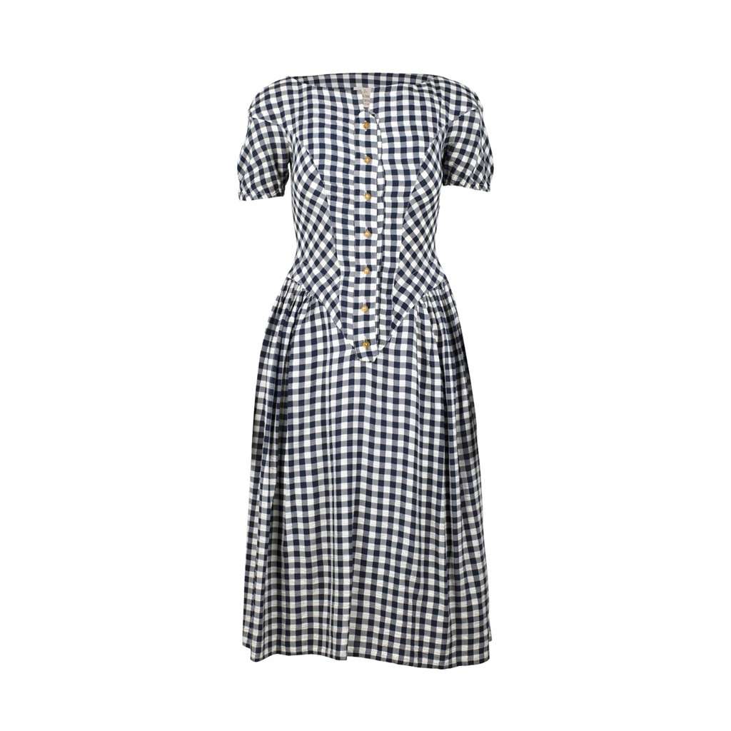 Vivienne Westwood Checkered Midi Dress - '00s Red Good - Front View