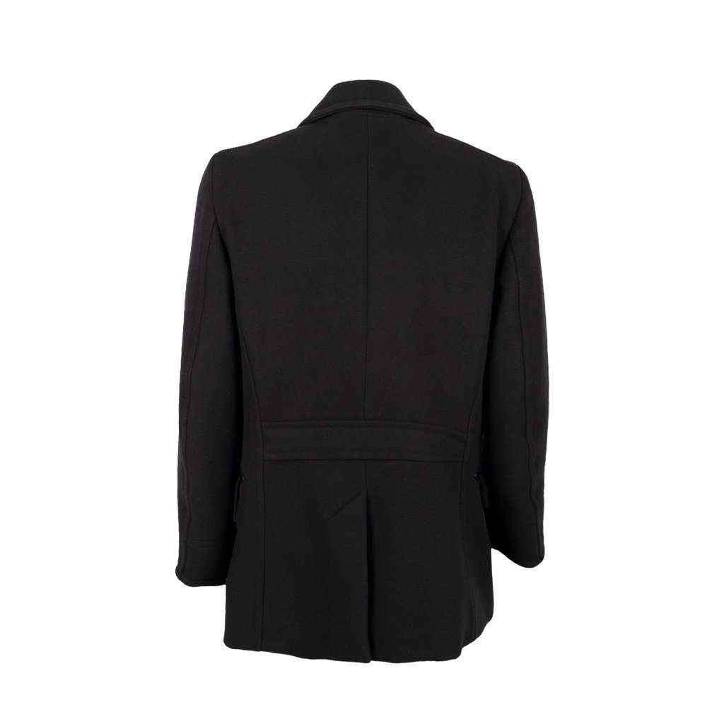 Tom Ford Double-Breasted Coat - '10s Black Leather Good - Back View