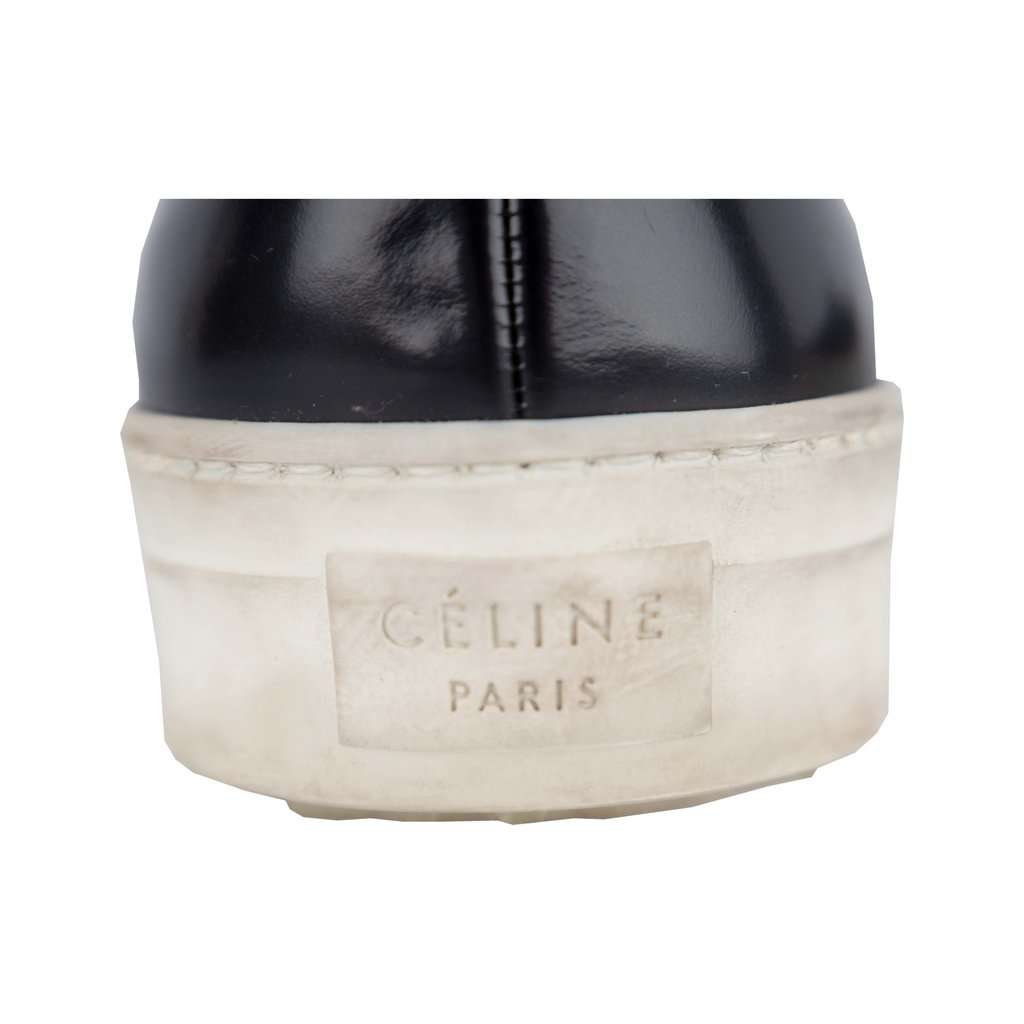 Celine Kiltie Slip-On Sneakers - '10s Black Leather Good - Box View