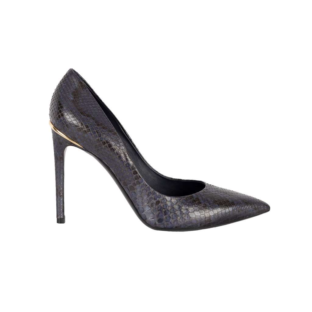 Louis Vuitton Snakeskin Eyeline Pumps - '10s Red Leather Good - Front View