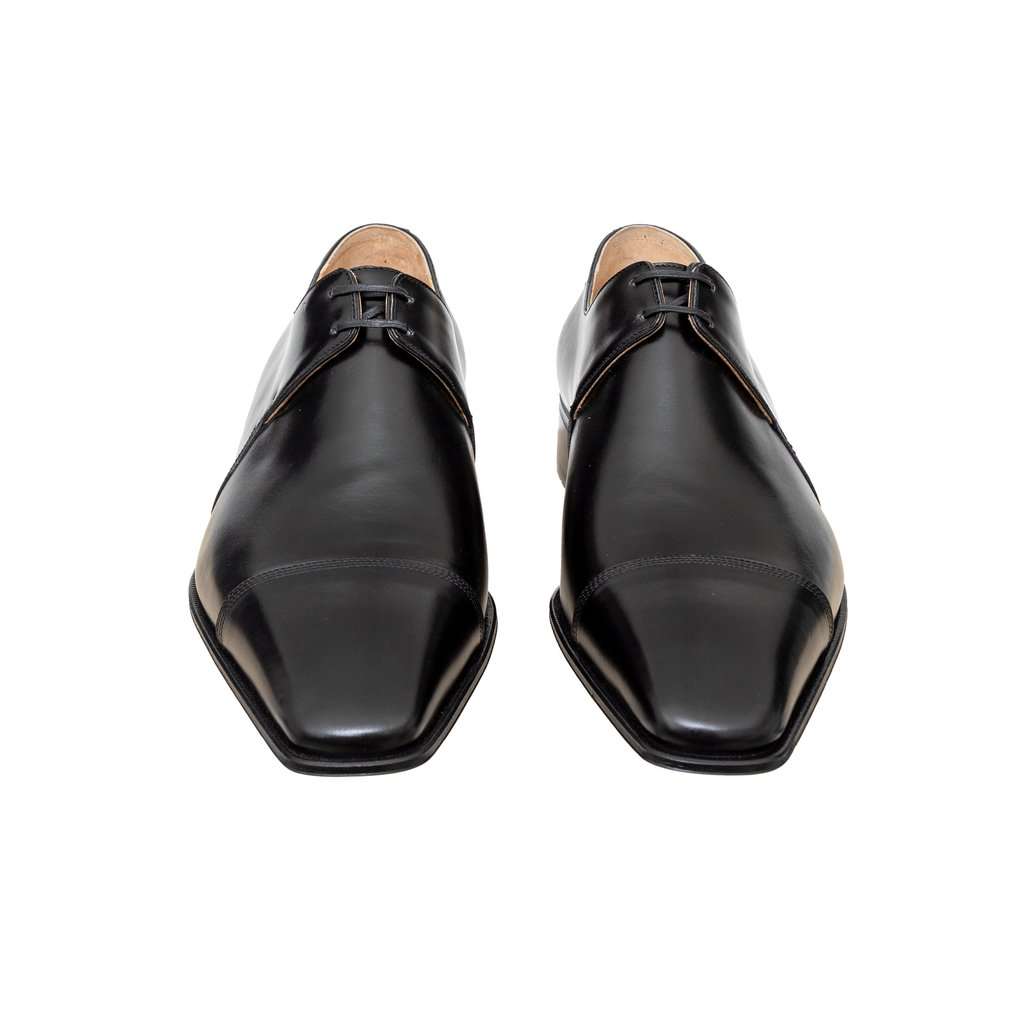 Unsigned Black Lace-up Shoes - '10s Black Lace Good - Inside View