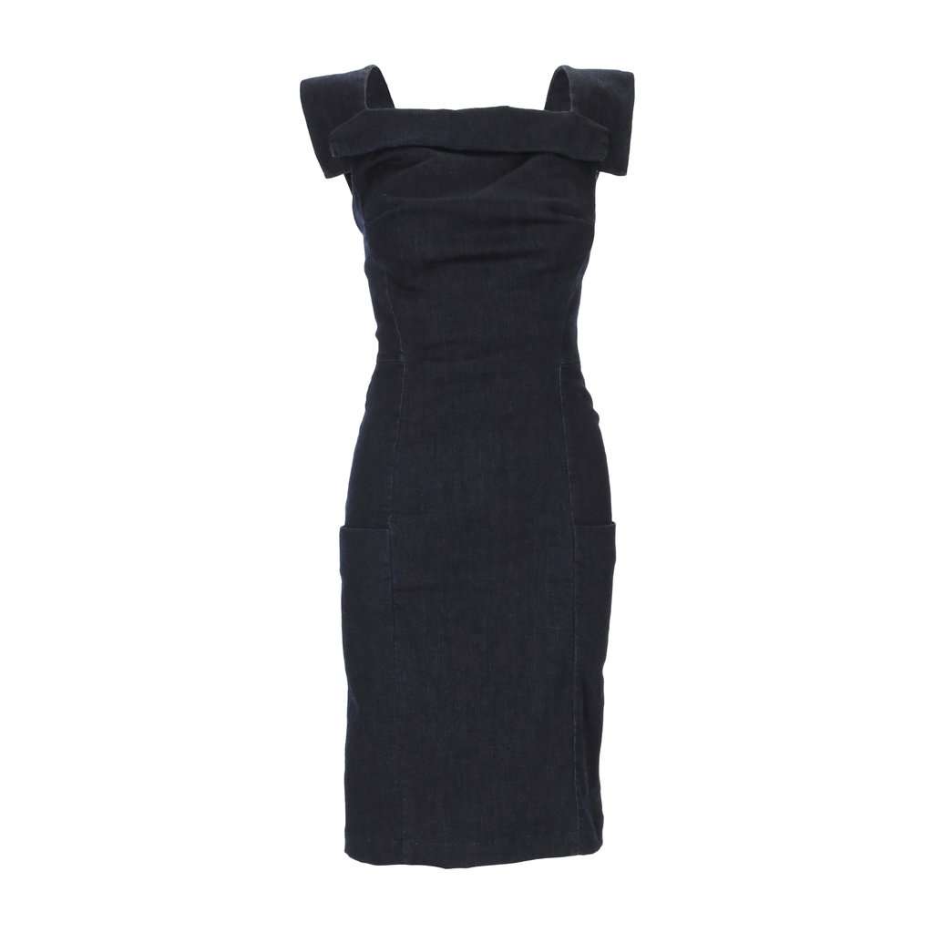 Vivienne Westwood Anglomania Denim Dress - '00s Red Denim Good - Front View