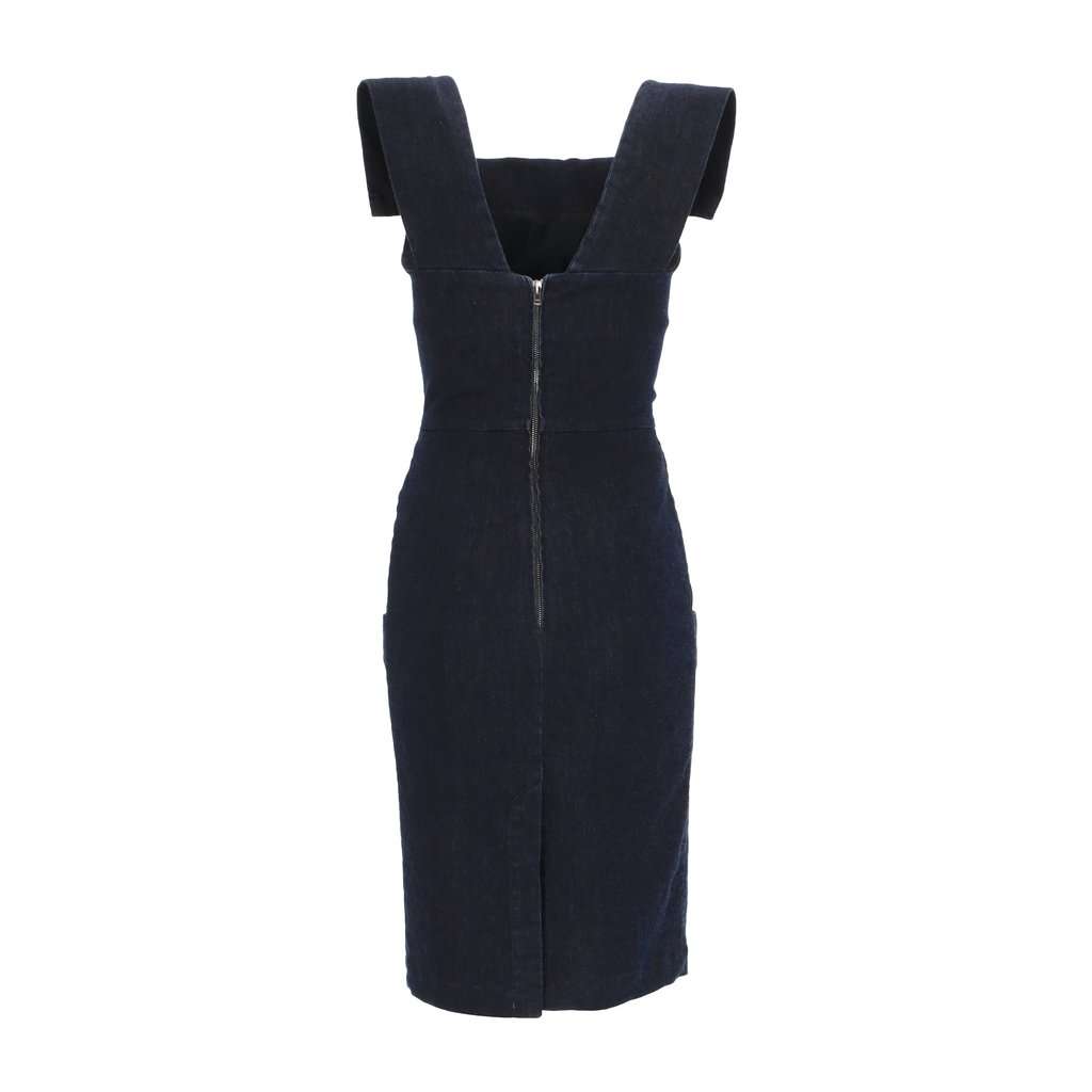 Vivienne Westwood Anglomania Denim Dress - '00s Red Denim Good - Back View