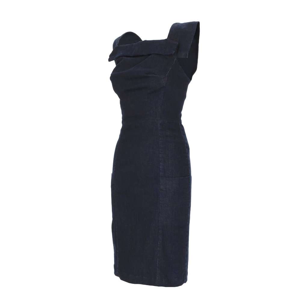Vivienne Westwood Anglomania Denim Dress - '00s Red Denim Good - Inside View