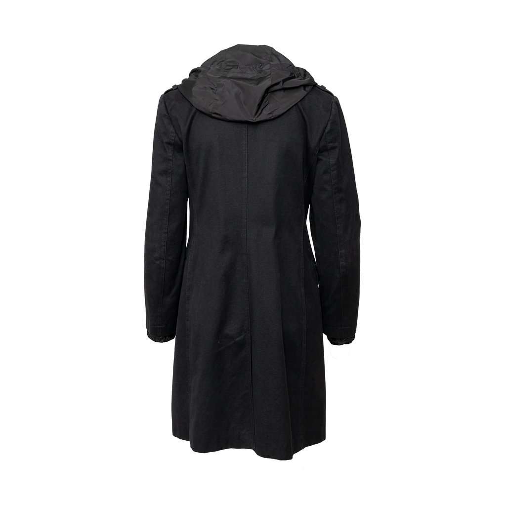 Miu Miu Coat with Zippered Hoodie - '10s Red Cotton Good - Inside View