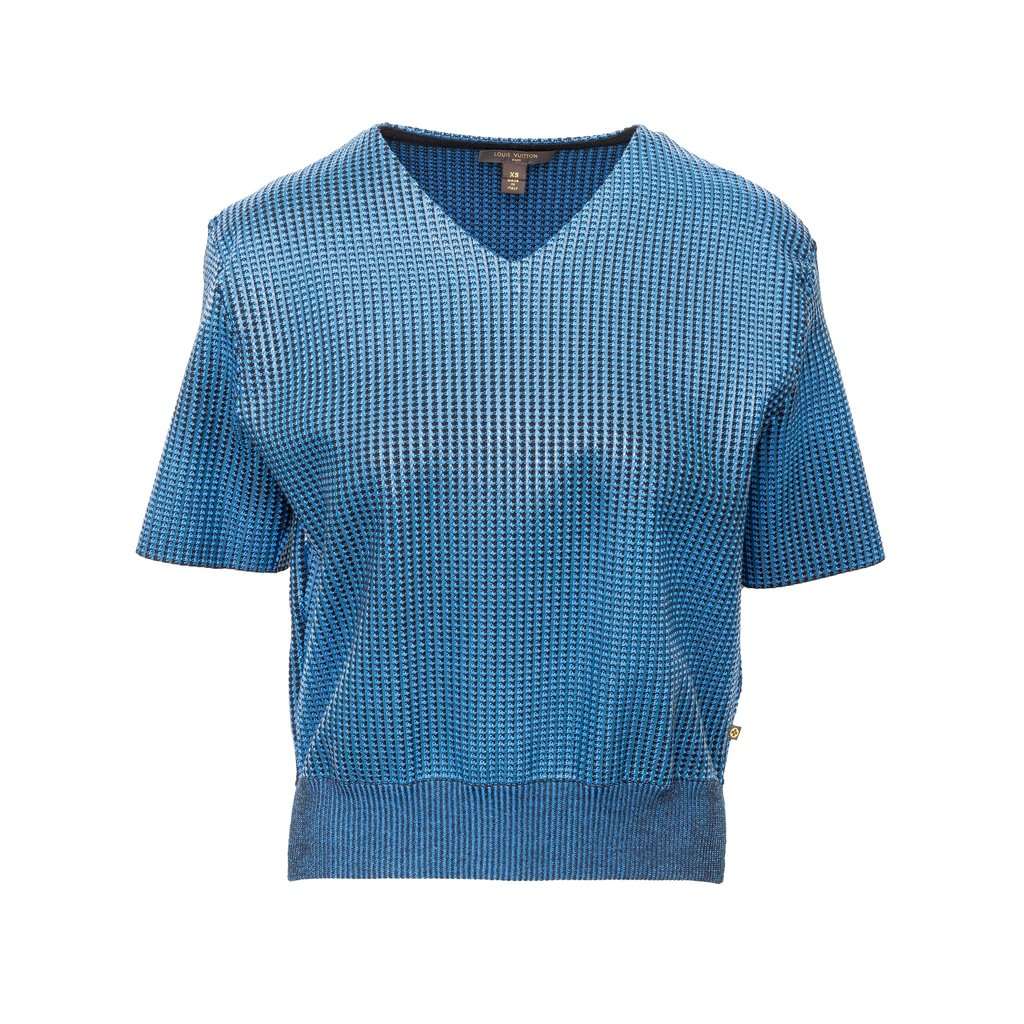 Louis Vuitton V-neck Top - '10s MultiColor Wool Good - Front View