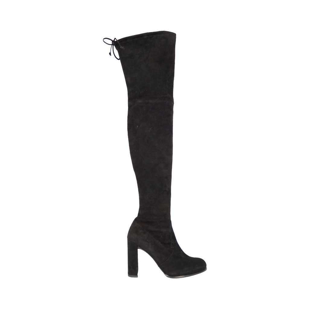 Stuart Weitzman Over-the-knee Suede Boots - '10s Red Suede Good - Front View