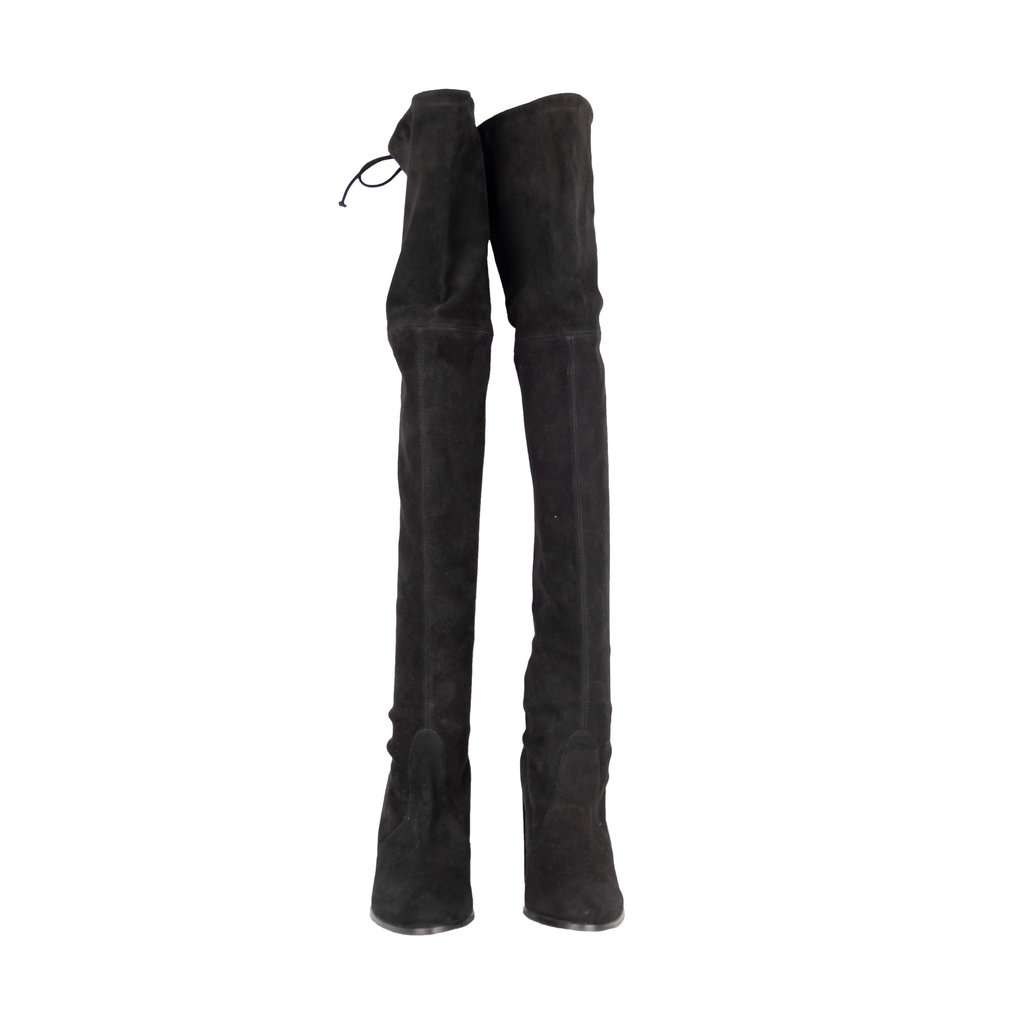 Stuart Weitzman Over-the-knee Suede Boots - '10s Red Suede Good - Inside View