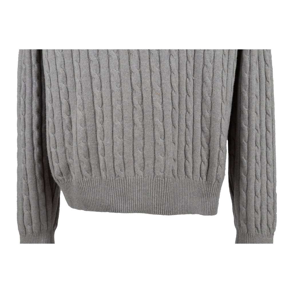 Loro Piana Treccia Mezzocollo Sweater - '10s Grey Wool Good - Model View