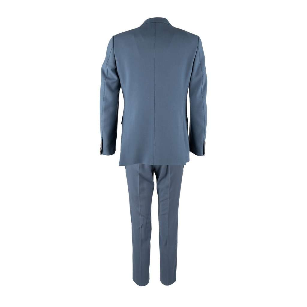 Gucci Blue Suit - '00s Blue Wool Good - Back View