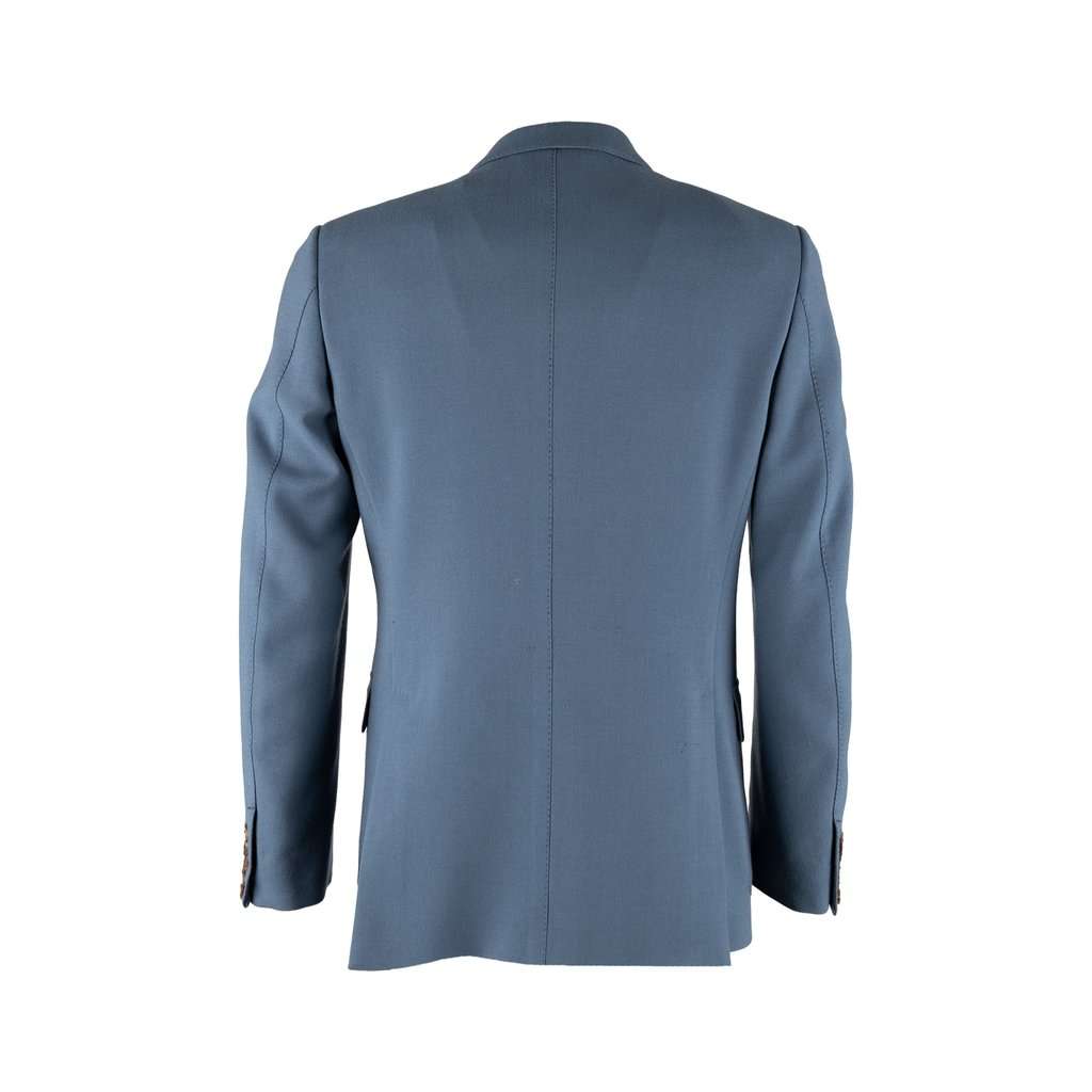 Gucci Blue Suit - '00s Blue Wool Good - Model View