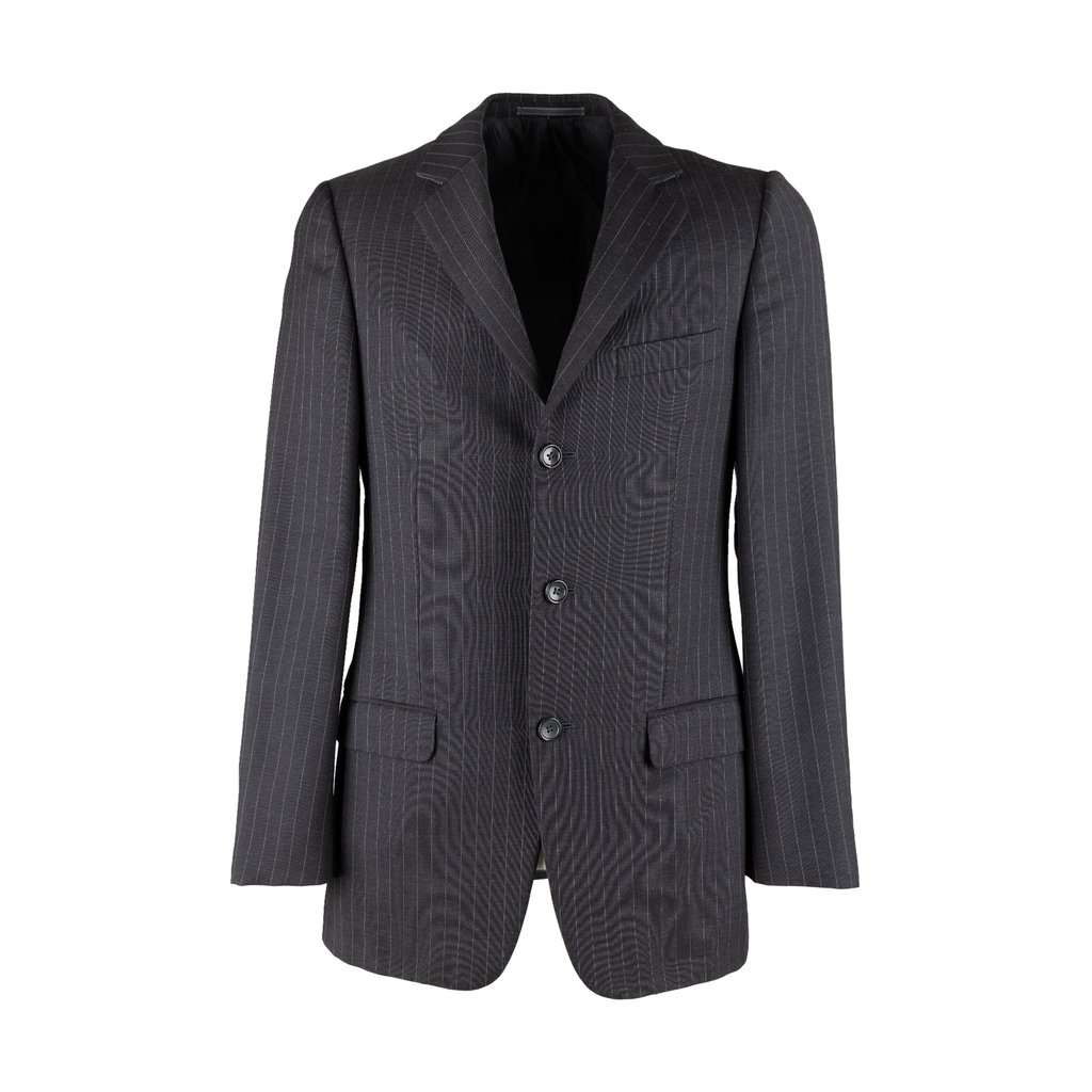 Gucci Pinstripe Suit - '00s Grey Wool Good - Inside View