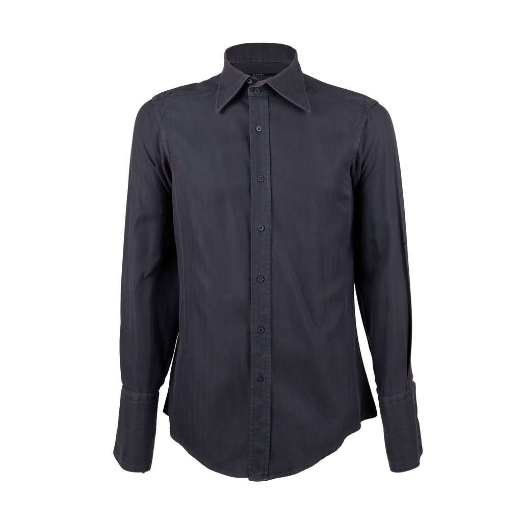 Gucci Cotton Shirt - '10s Black Cotton Good - Front View