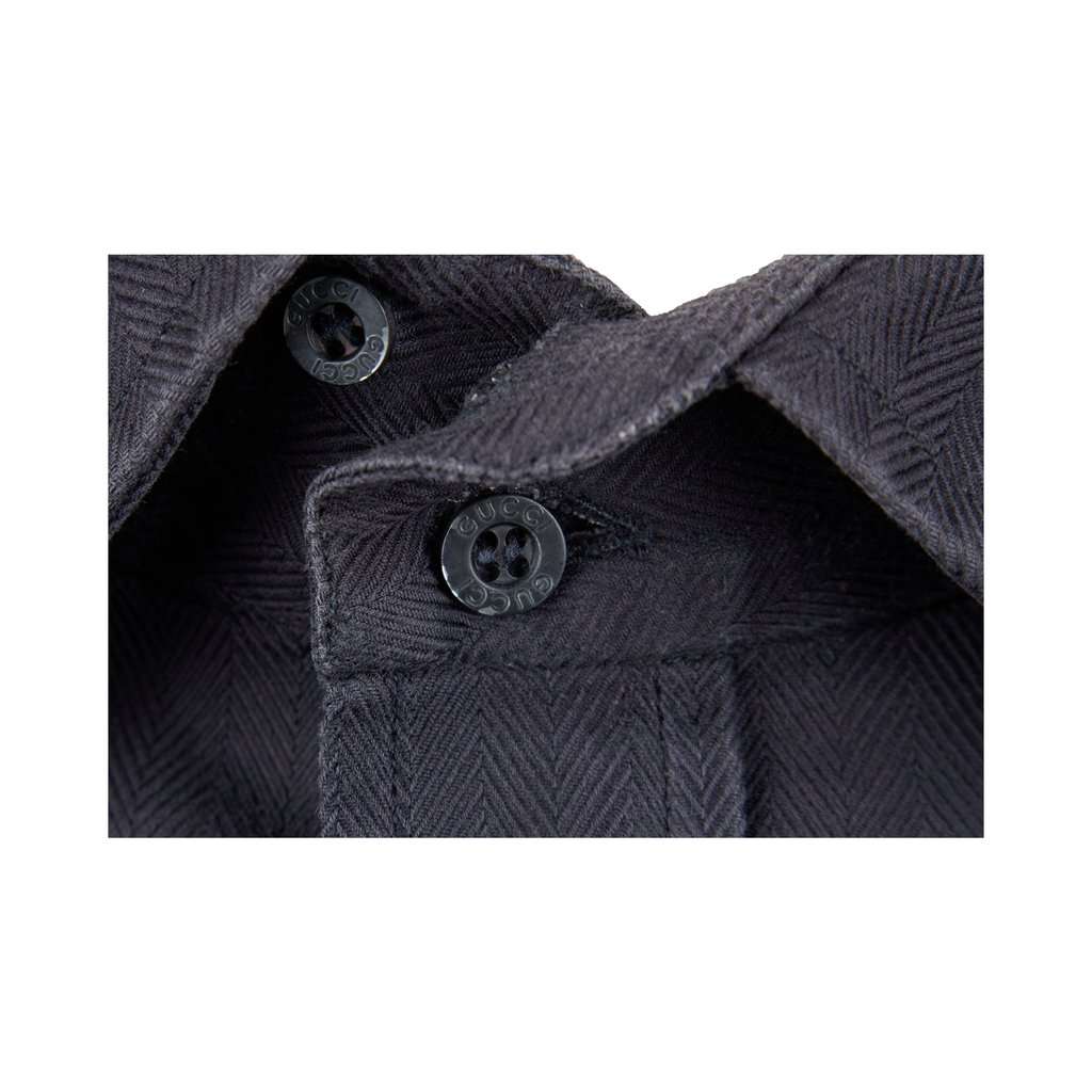 Gucci Cotton Shirt - '10s Black Cotton Good - Model View