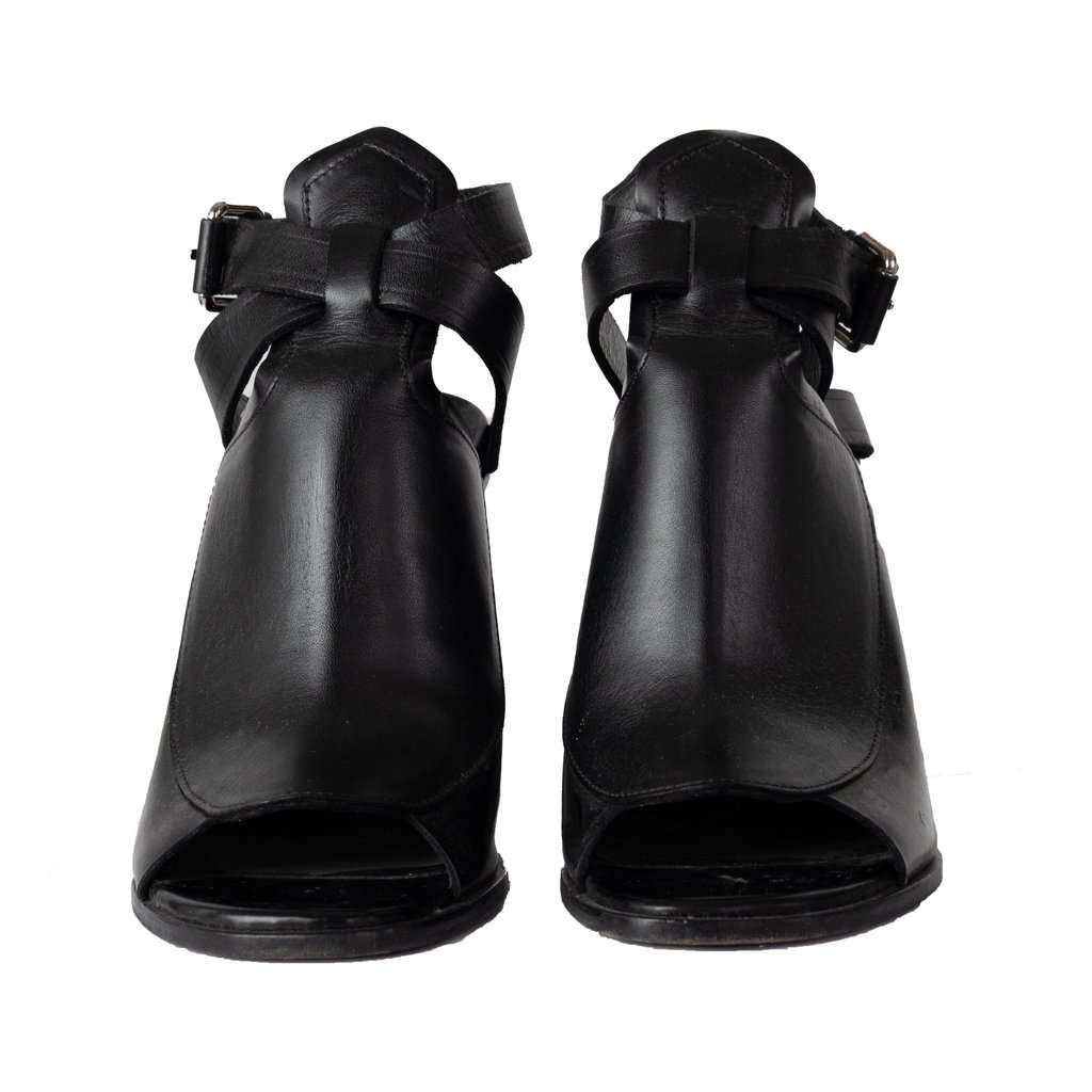 Proenza Schouler Open-toe Heel Sandals - '10s Black Leather Good - Inside View