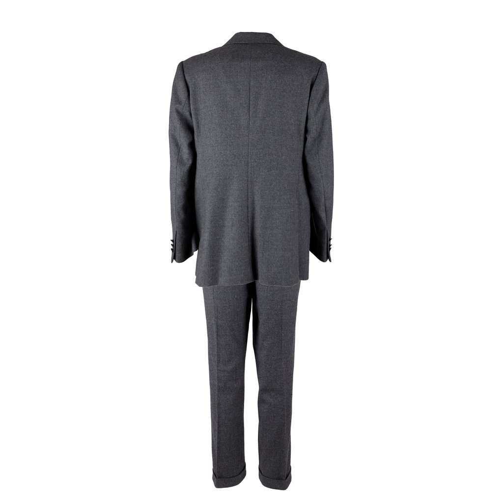 Vivienne Westwood Wool Suit - '00s Grey Wool Good - Back View