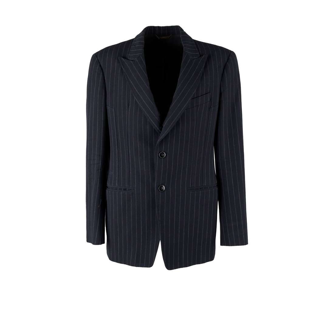 Roberto Cavalli Stripe Suit - '00s White Wool Good - Inside View