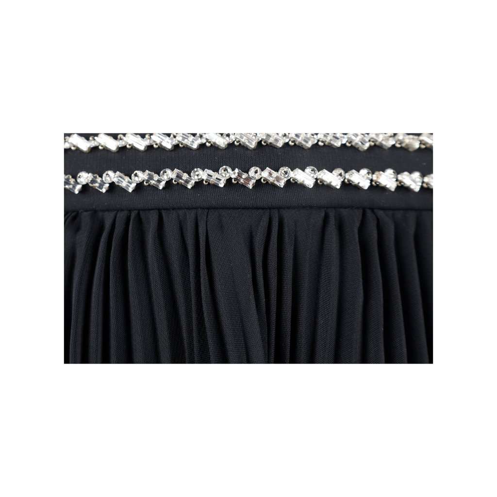 Prada Stone Embellished Pleated Skirt - '10s Black Good - Inside View