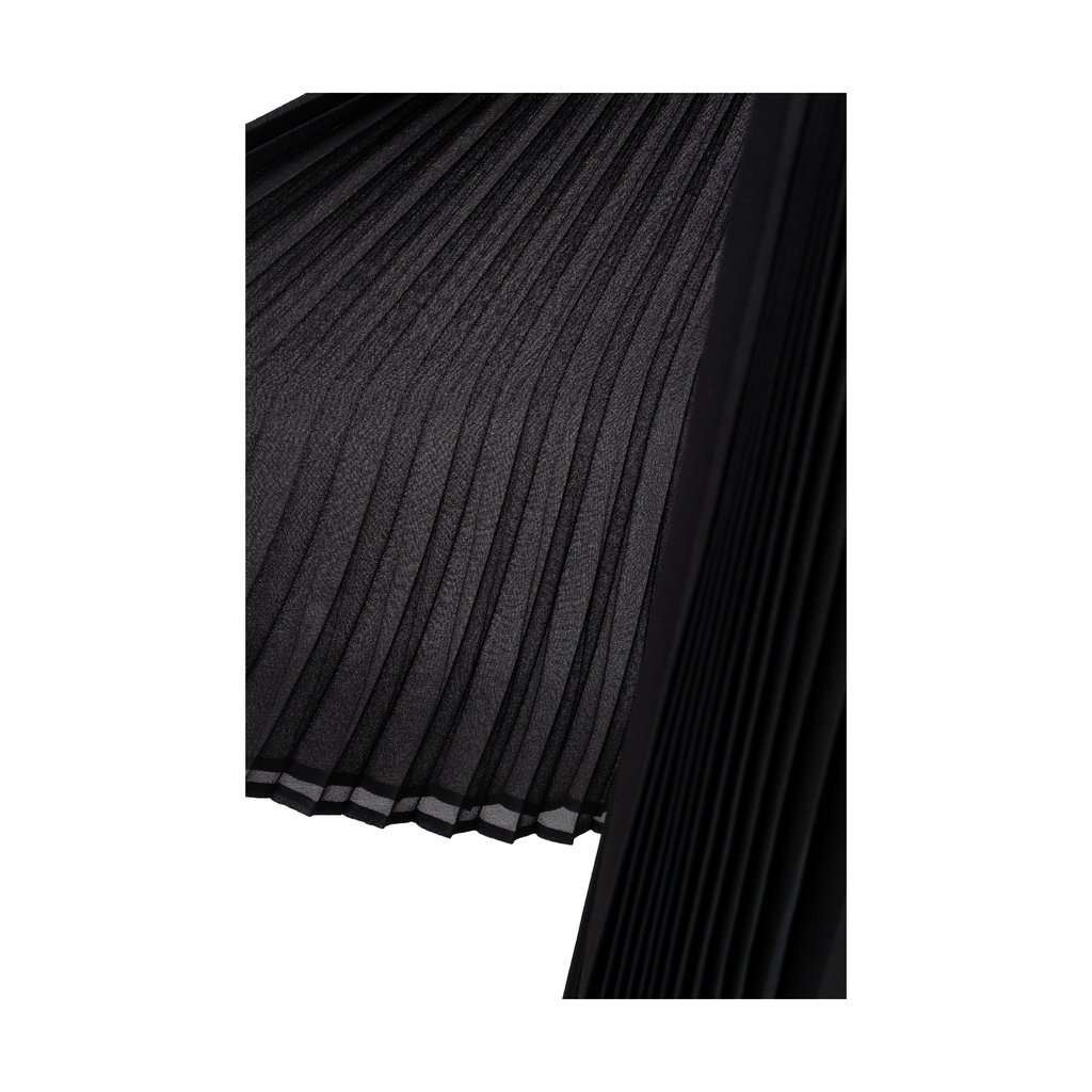 Dior Pleated Hem Skirt - '90s Black Silk Good - Inside View