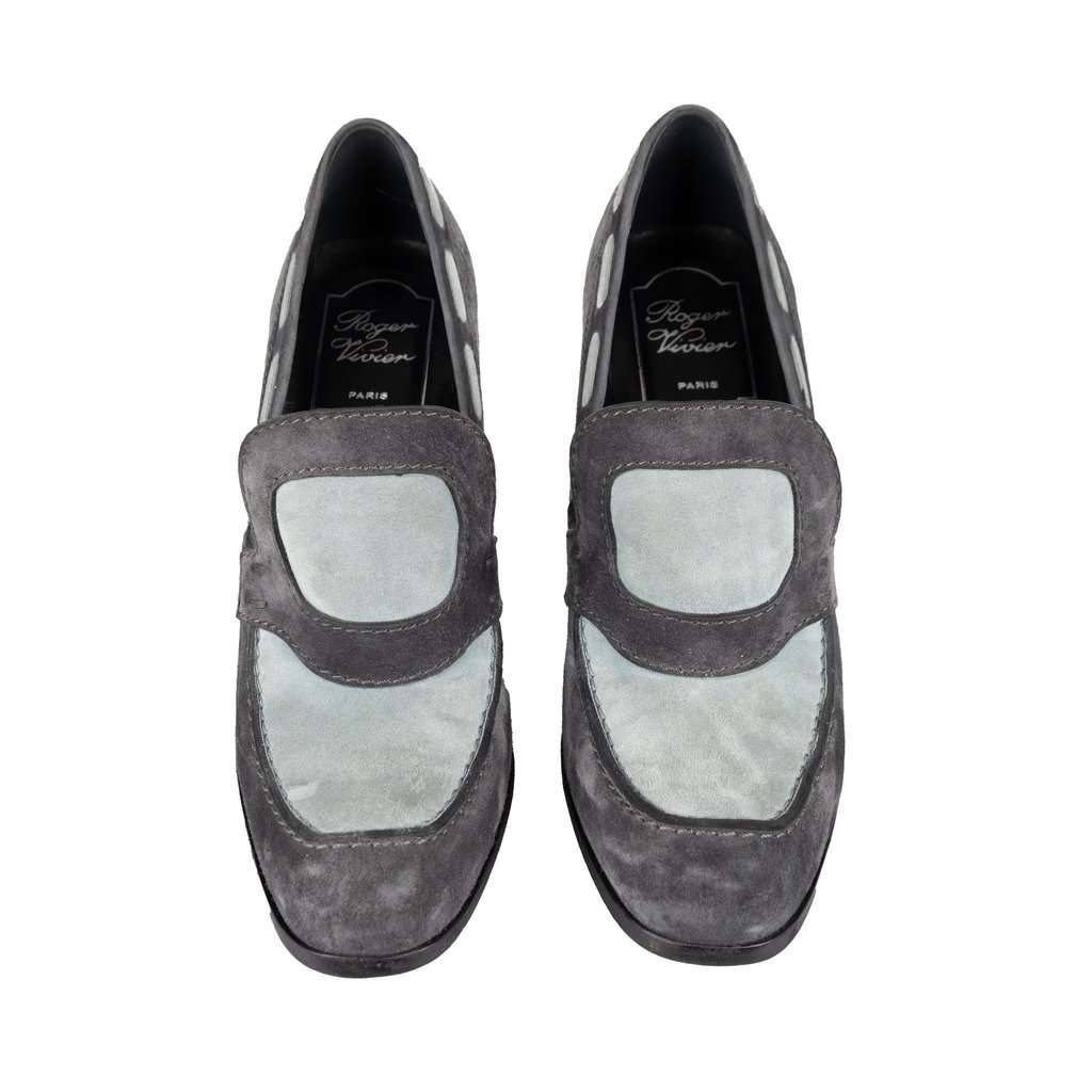 Roger Vivier Suede Pumps - '00s Grey Suede Good - Inside View