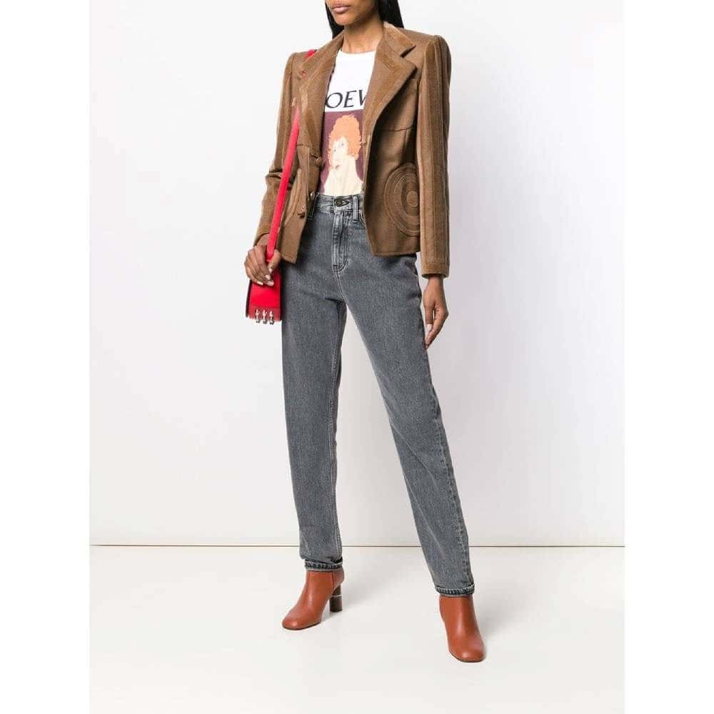 Valentino Brown Wool Jacket - '90s Brown Wool Good - Back View