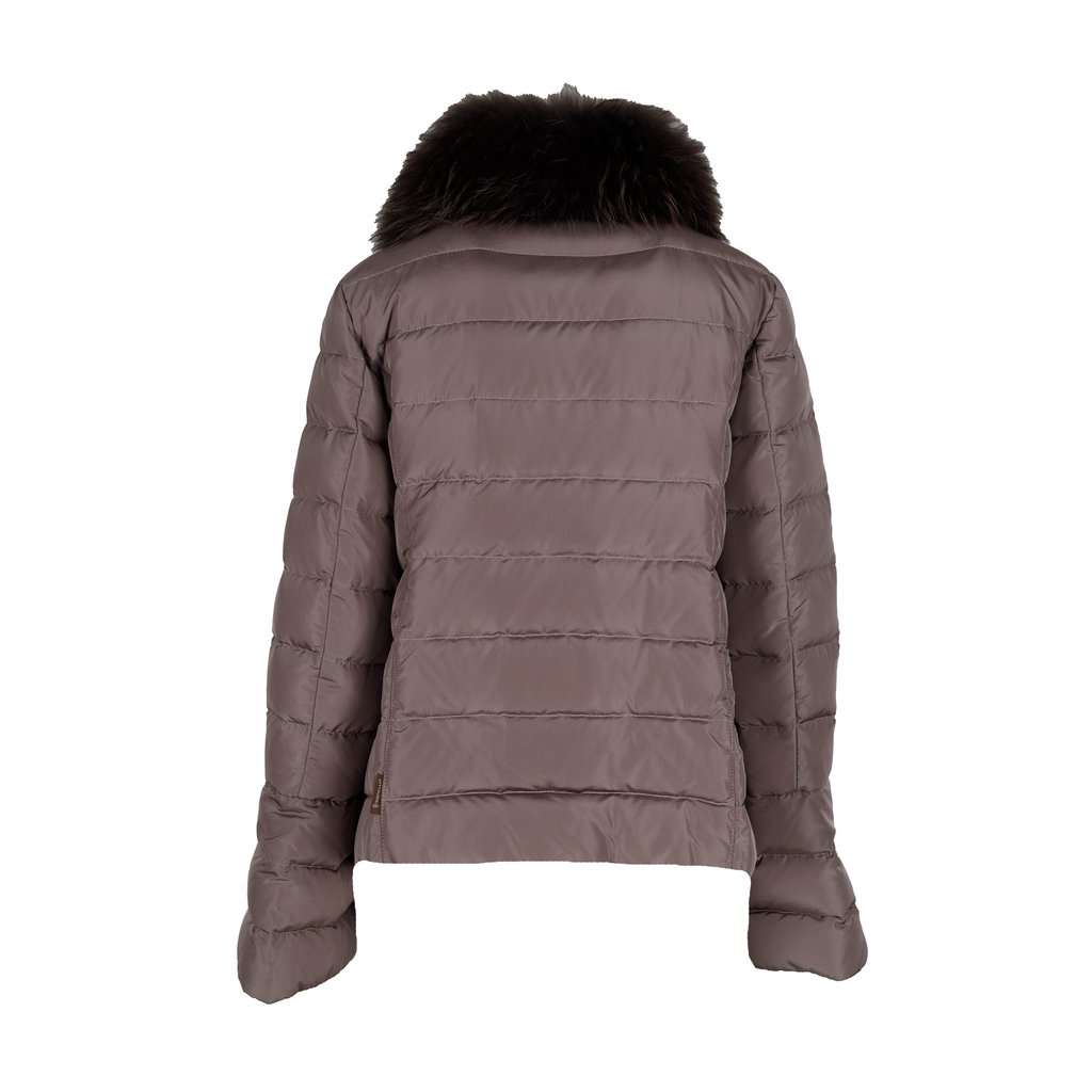 Moncler Down Jacket With Fur - '10s Brown Good - Back View