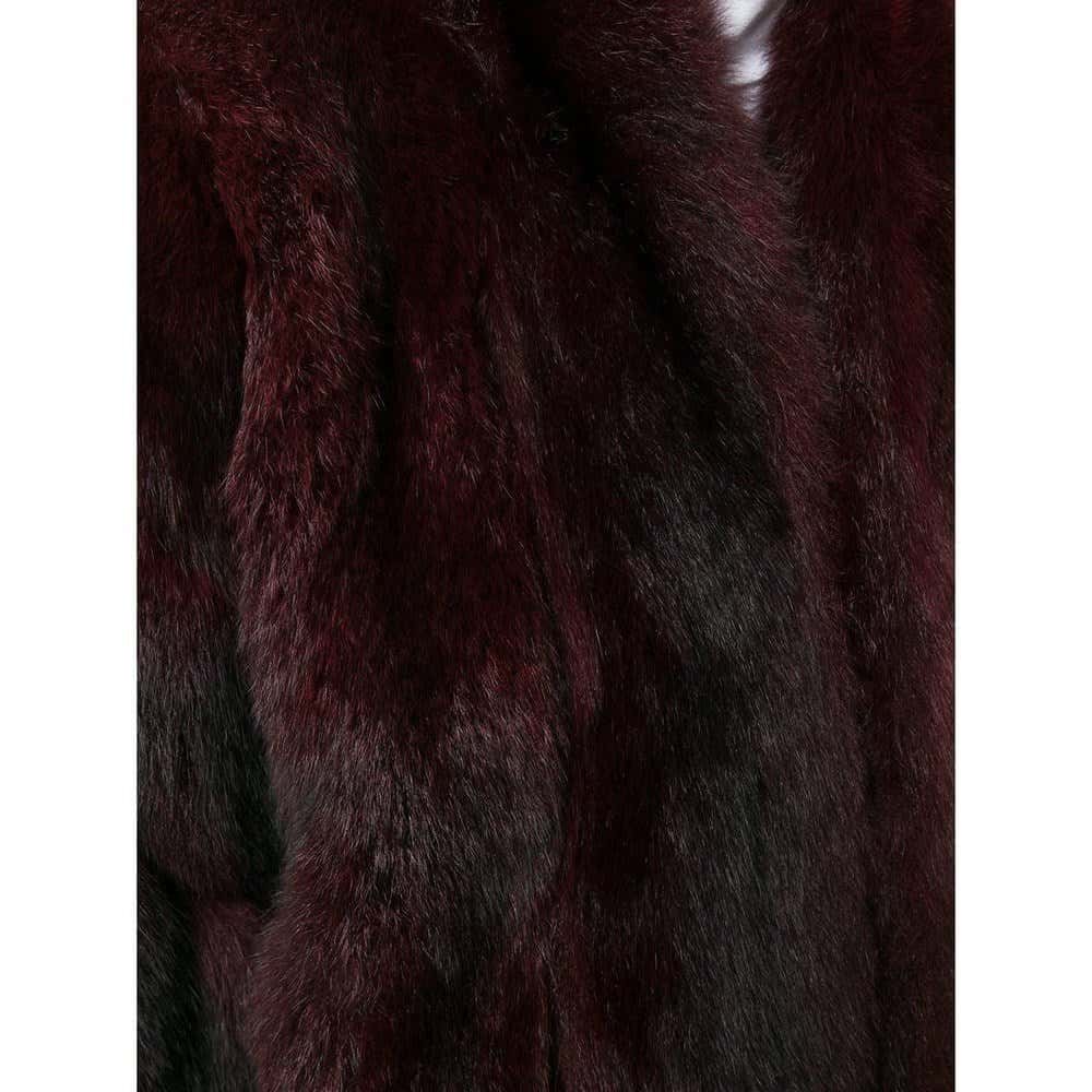 Christian Dior Burgundy Fur Coat - '80s Burgundy Good - Box View