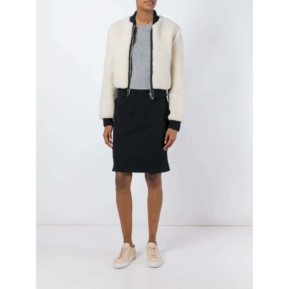 Jean Paul Gaultier Black Wool Skirt - '90s Black Wool Good - Back View