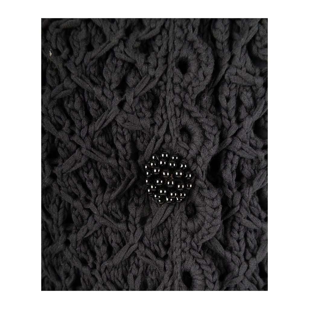 Moschino Cheap and Chic Crochet Jacket - '10s Black Cotton Good - Inside View