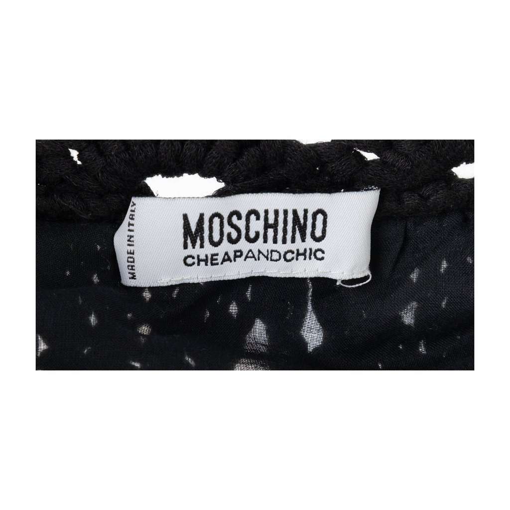 Moschino Cheap and Chic Crochet Jacket - '10s Black Cotton Good - Model View