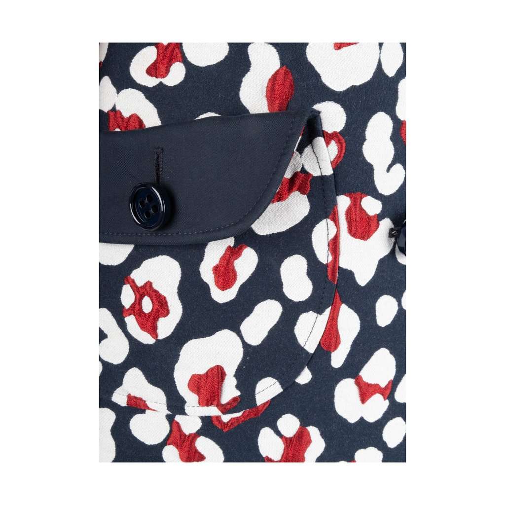 Valentino Printed Coat - '10s Red Cotton Good - Model View