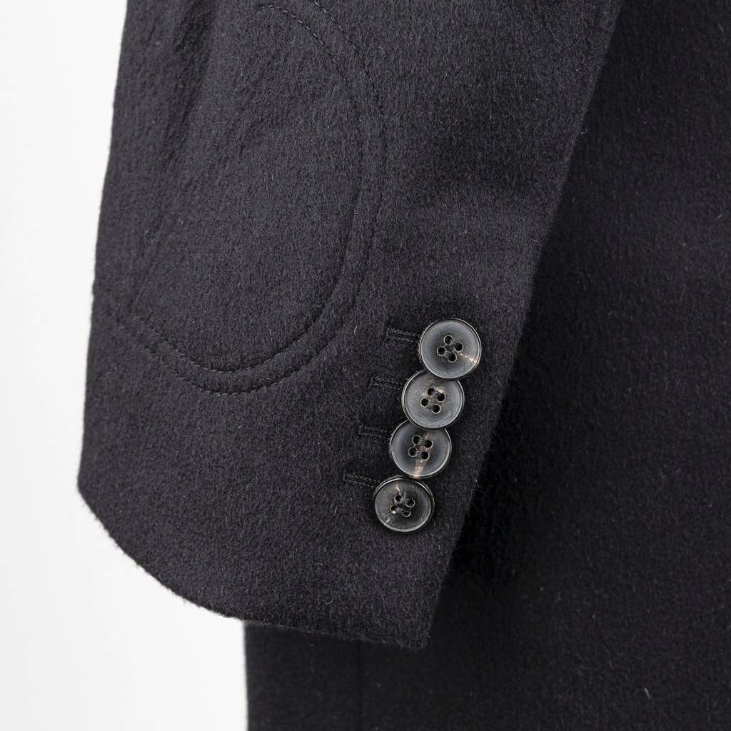 Valentino Double Breasted Wool Coat - '20s Red Wool Good - Model View