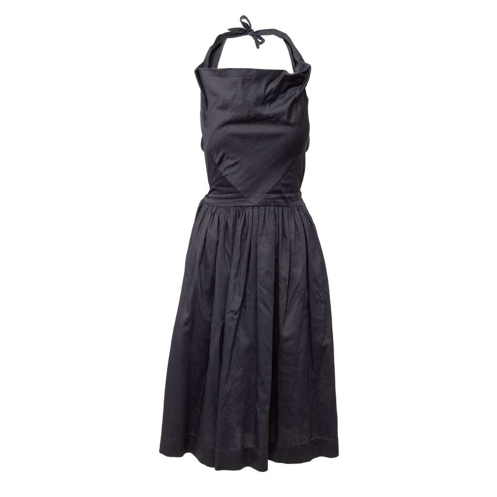 Vivienne Westwood Tie-knot Adjustable Dress - '00s Black Cotton Good - Front View