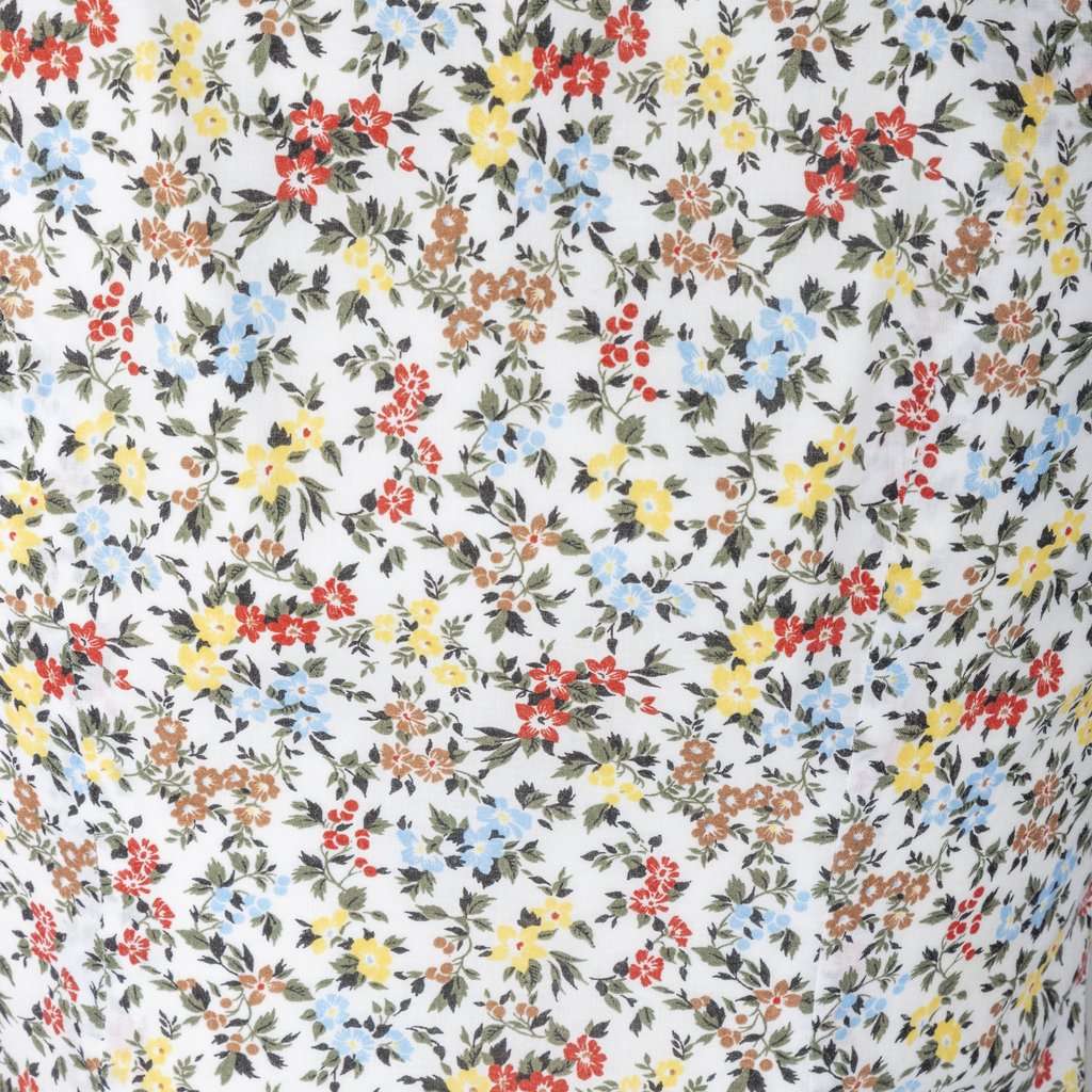 Vivienne Westwood Label Floral Printed Top - '00s Red Cotton Good - Model View