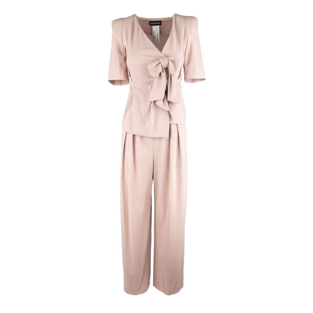 Sonia Rykiel Jumpsuit with Bows - '10s Red Good - Front View