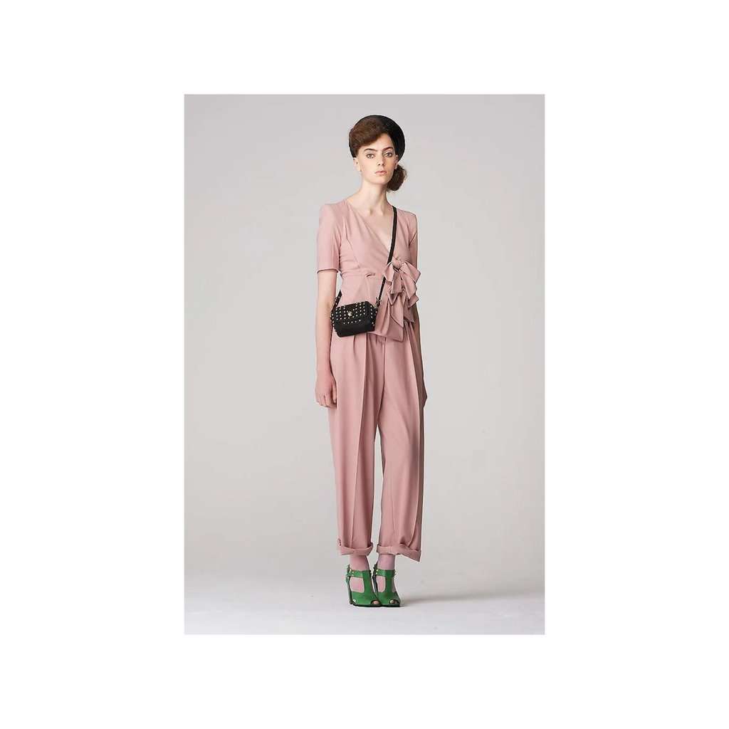 Sonia Rykiel Jumpsuit with Bows - '10s Red Good - Back View