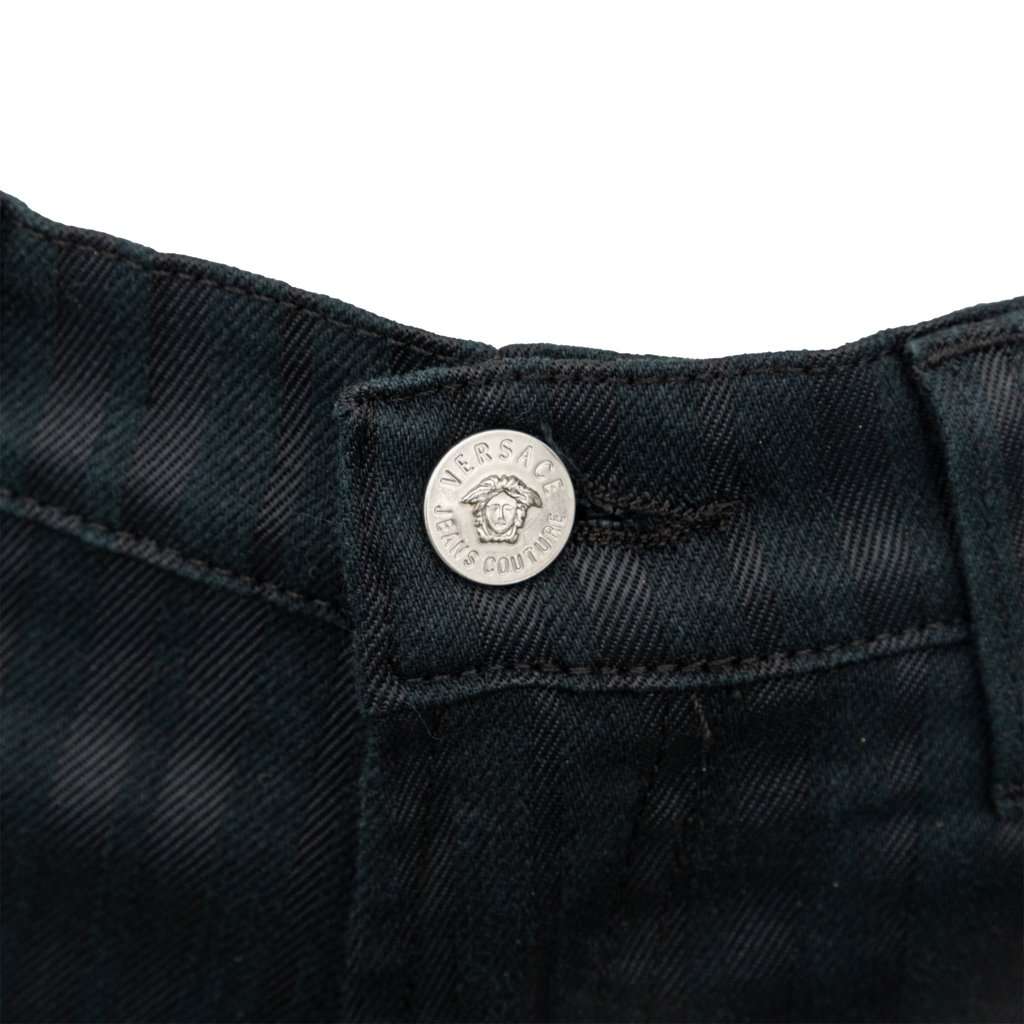 Versace Jeans Couture Velvet Pants - '00s Red Velvet Good - Model View